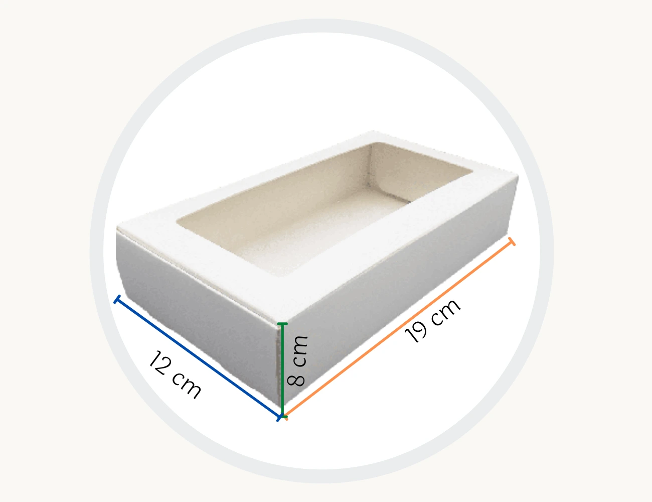 Box 1 con Ventana (19 x 12 x 8 cm) - Cajas y empaques en Quito Ecuador