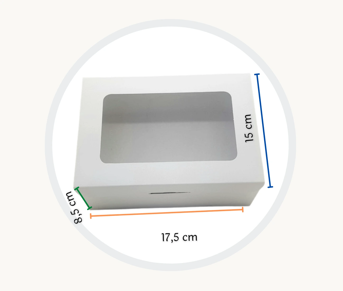 Box 2 con Ventana (17.5 x 15 x 8.5 cm) - Cajas y empaques en Quito Ecuador