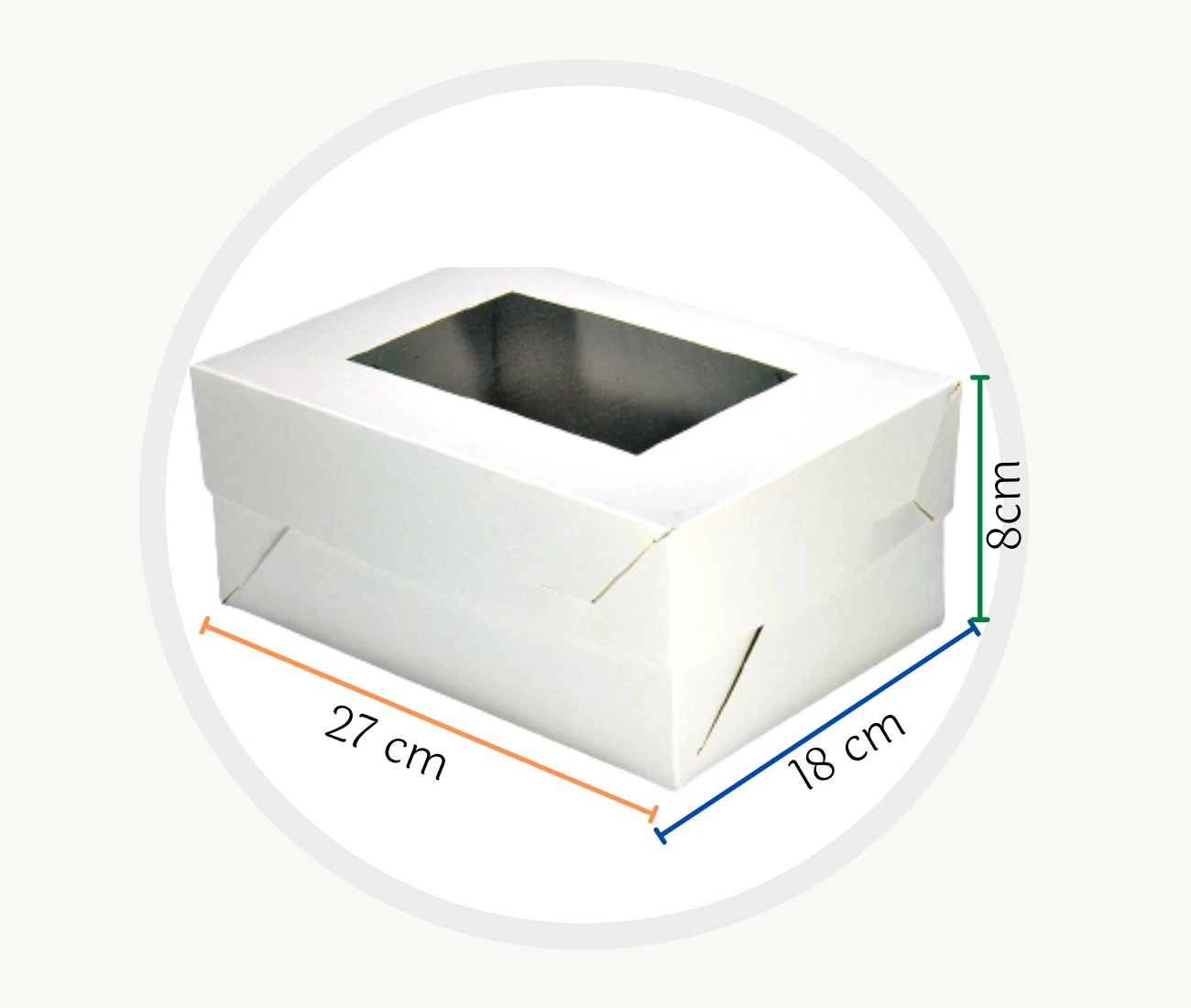 Box 4 con Ventana (27 x 18 x 8 cm) - Cajas y empaques en Quito Ecuador