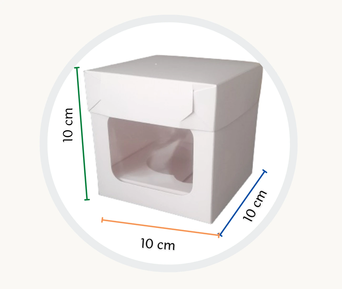 Box 5 con Ventana (10 x 10 x 10 cm) - Cajas y empaques en Quito Ecuador