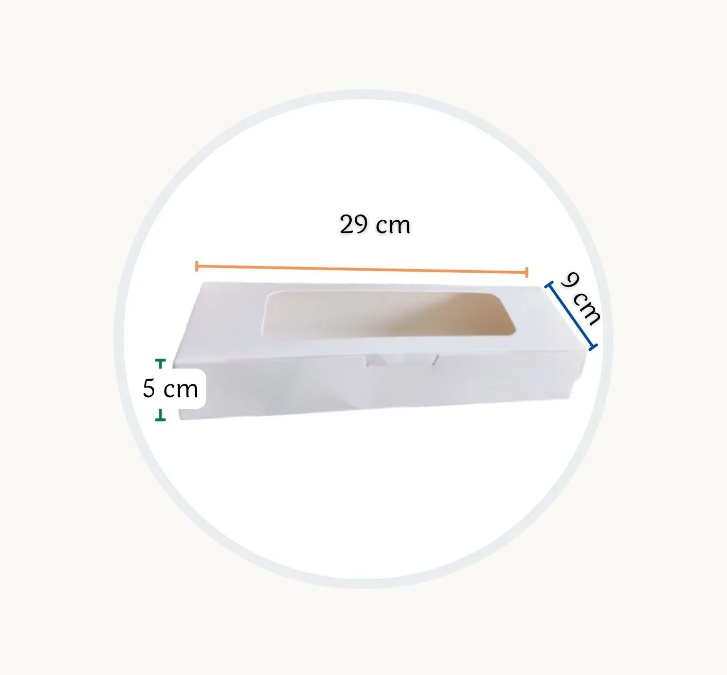 Box 9 con Ventana (12 u) (29 x 9 x 5 cm) - Cajas y empaques en Quito Ecuador