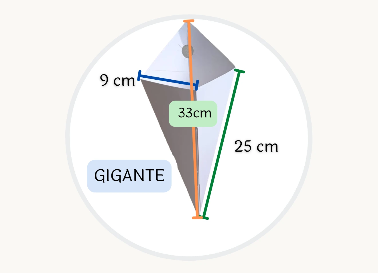 Cono Gigante (9 x 9 x 33 cm) - Cajas y empaques en Quito Ecuador