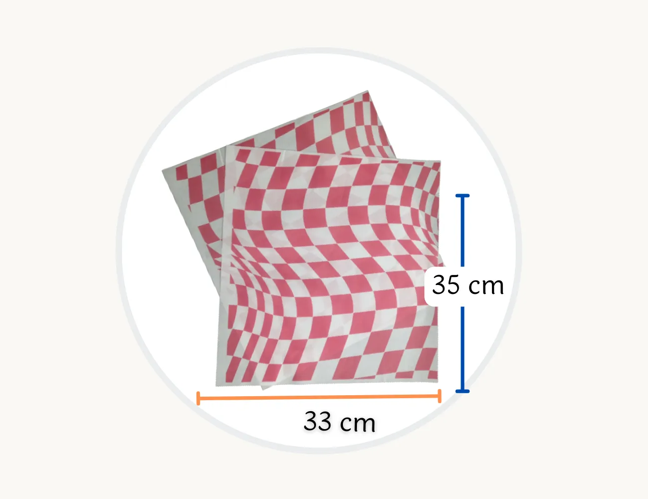 Papel Antigrasa para Alimentos - Modelo 1 (35 x 33 cm) - Cajas y empaques en Quito Ecuador