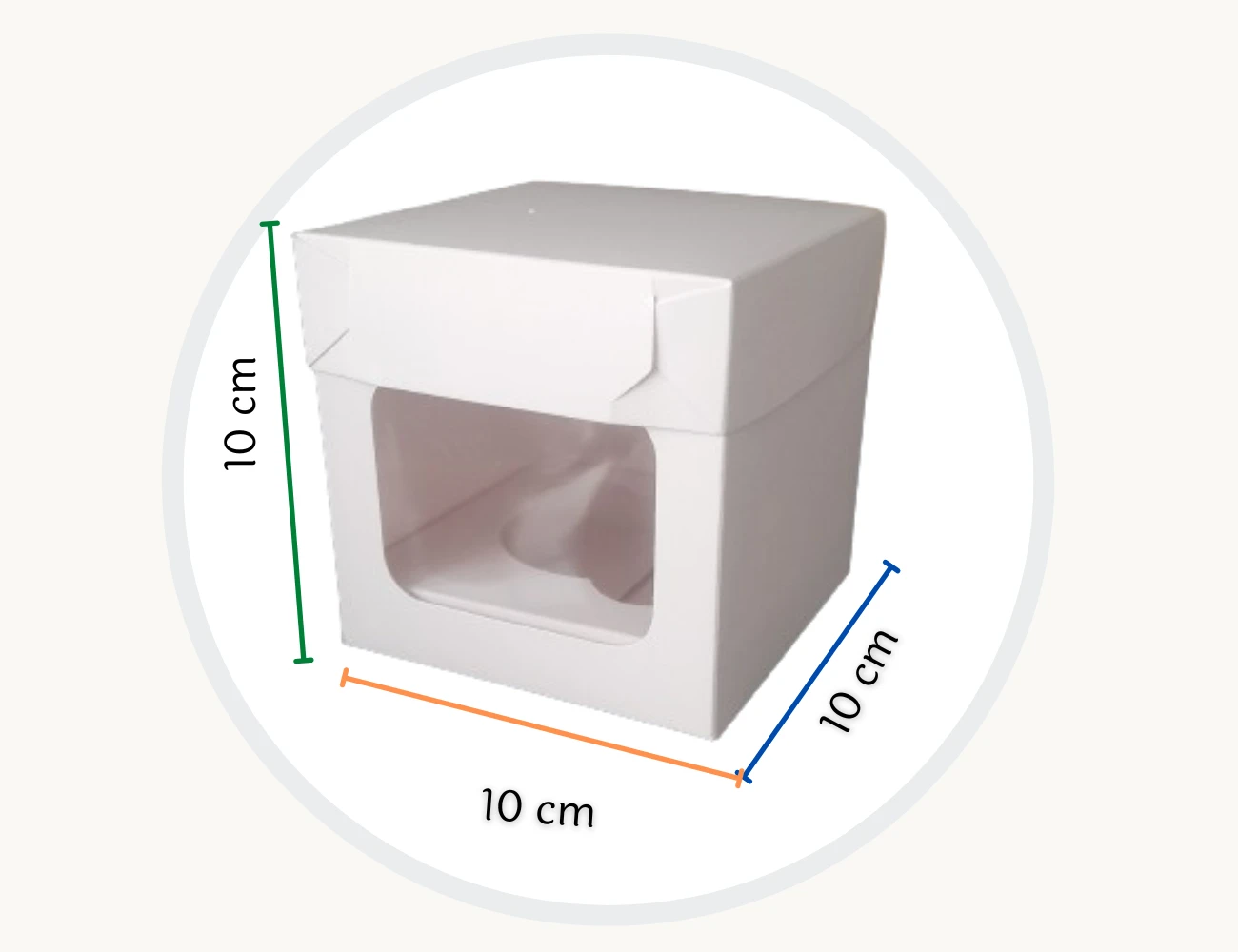 Caja de 1 Cupcake (10 x 10 x 10 cm) - Cajas y empaques en Quito Ecuador